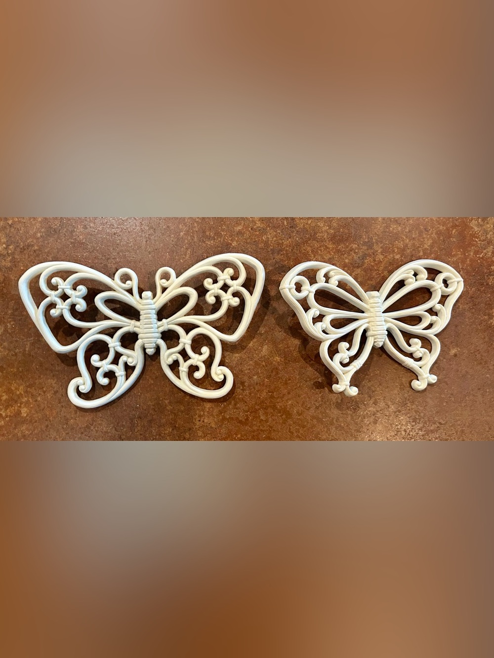 Homco White Decorative Butterfly Wall Accents - Set of 2